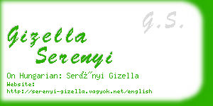 gizella serenyi business card